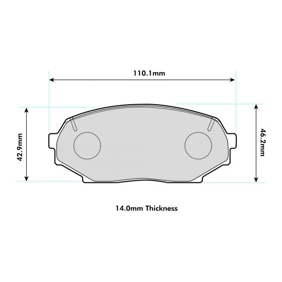 1995 - 1990 MAZDA MX-5 I (NA) 1.6 PBS Front Brake Pads