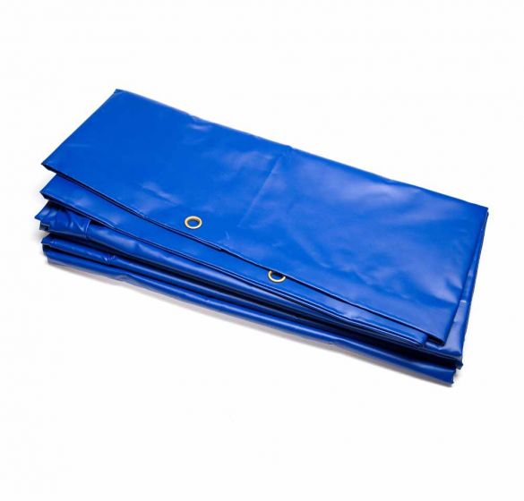 PVC professional ground sheet 3.5m x 6.0m blue 570gsm