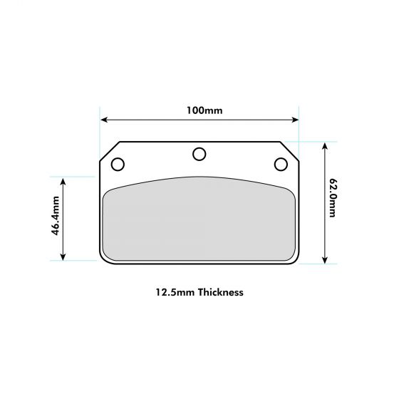 WILLWOOD WILWOOD FOR CALIPER DYNALITE DE CENTRAL PISTON PBS Front Brake Pads