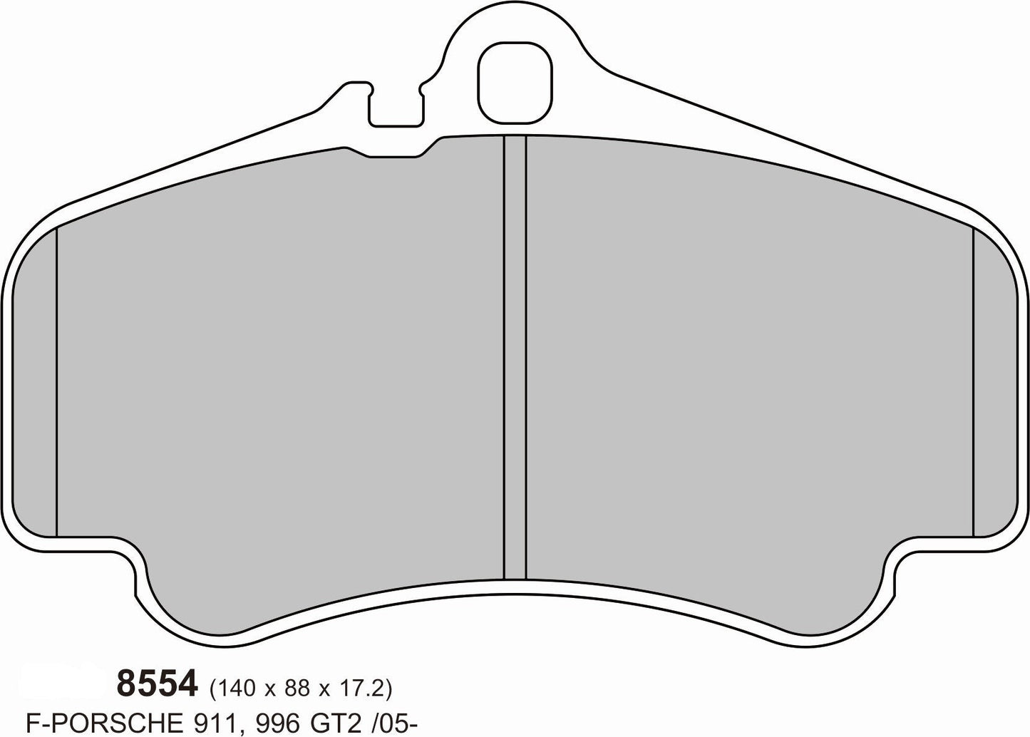 2009 - 2012 PORSCHE 911 Convertible (997) 3.8 Carrera 4 GTS PBS Front Brake Pads