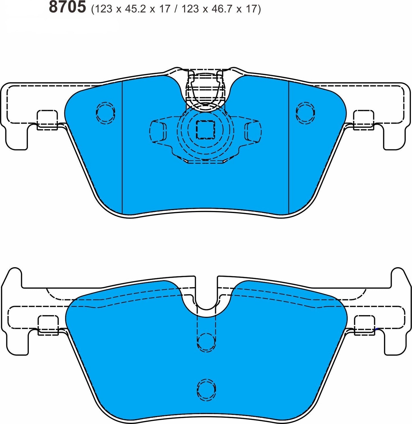 2012 - BMW 1 (F20) 116 d (Standard Caliper) PBS Rear Brake Pads