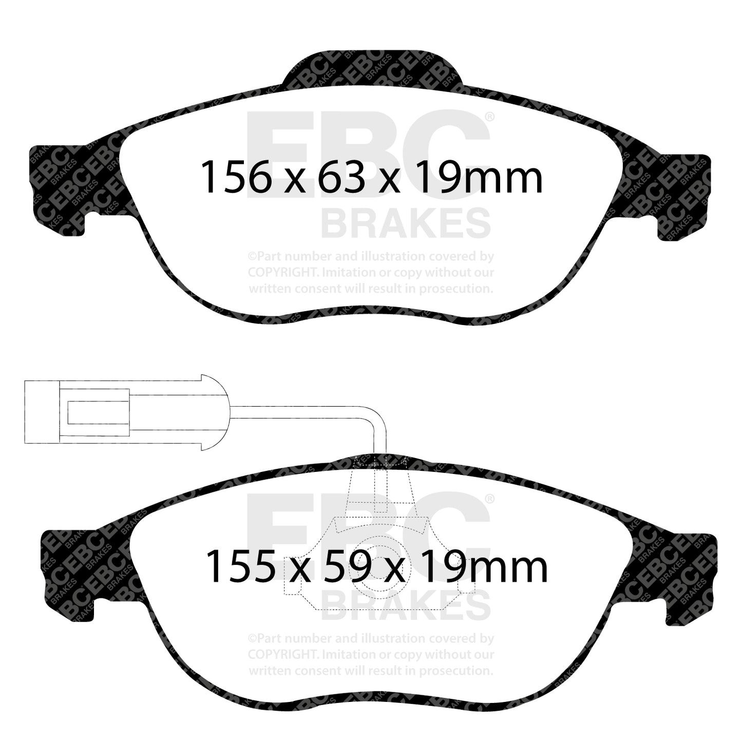 EBC Brakes Greenstuff 6000 Series Truck and SUV Brake Pad Set (DP6992)