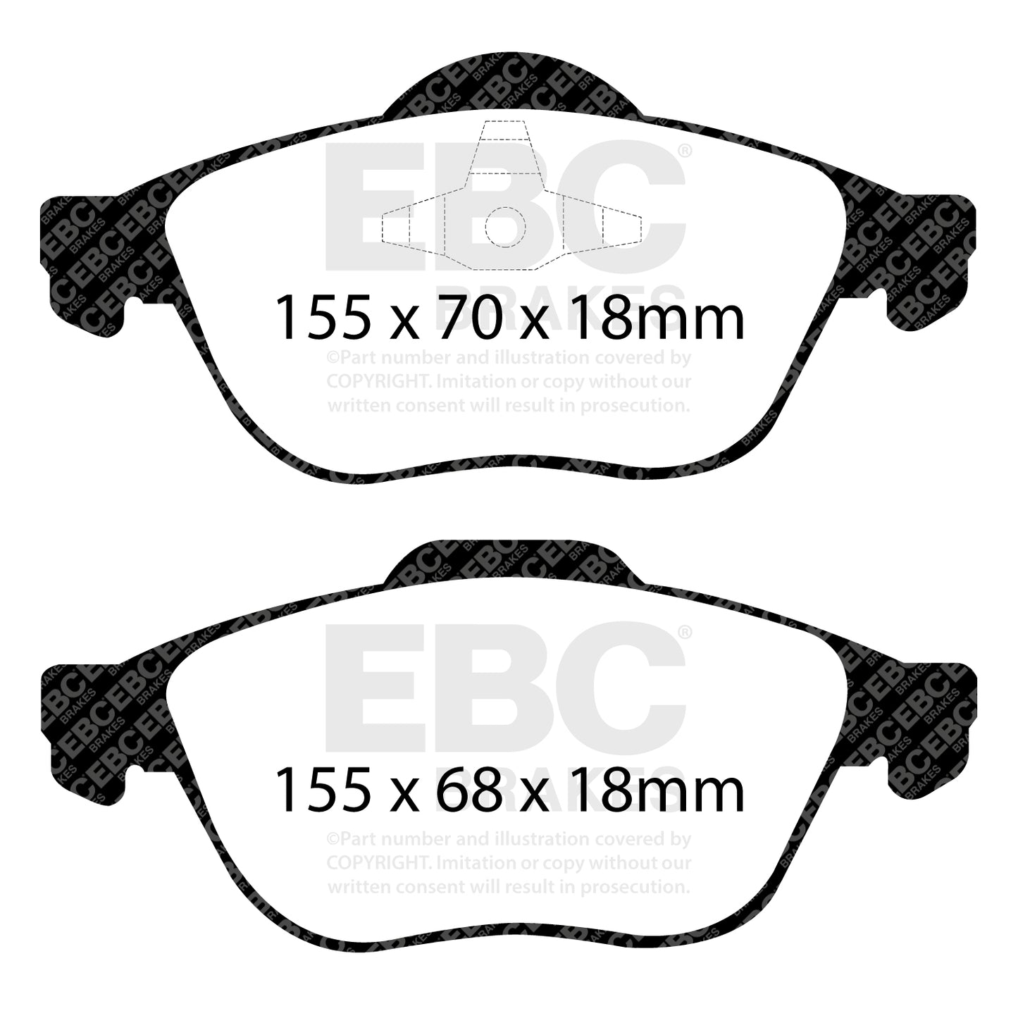 EBC Brakes Greenstuff 6000 Series Truck and SUV Brake Pad Set (DP6992)