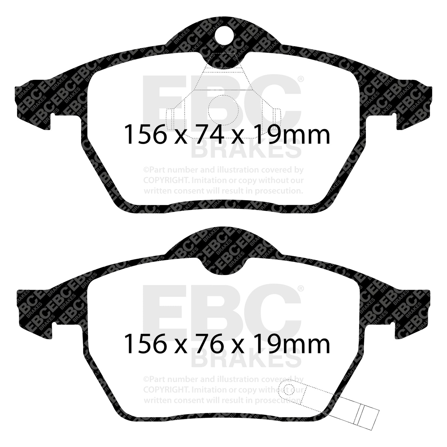 EBC Brakes Greenstuff 6000 Series Truck and SUV Brake Pad Set (DP6992)