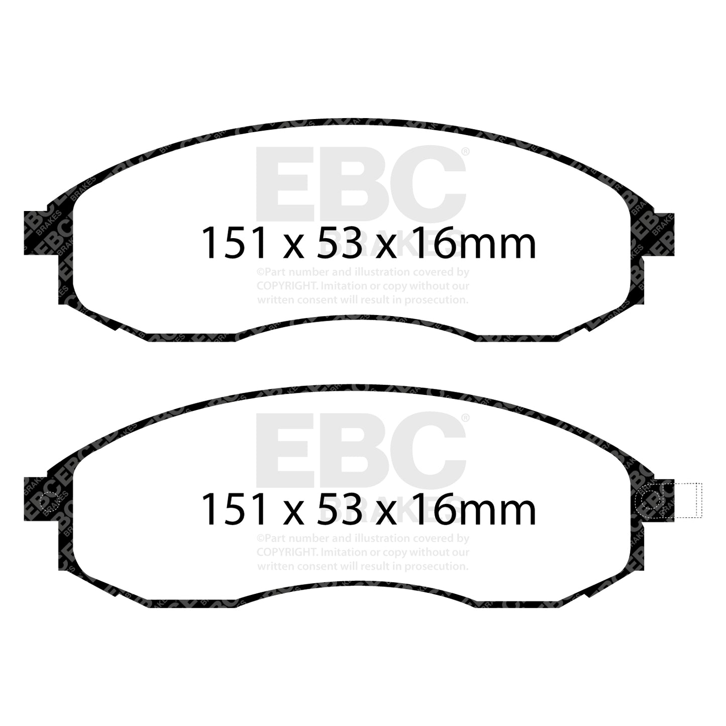 EBC Brakes Greenstuff 6000 Series Truck and SUV Brake Pad Set (DP6992)