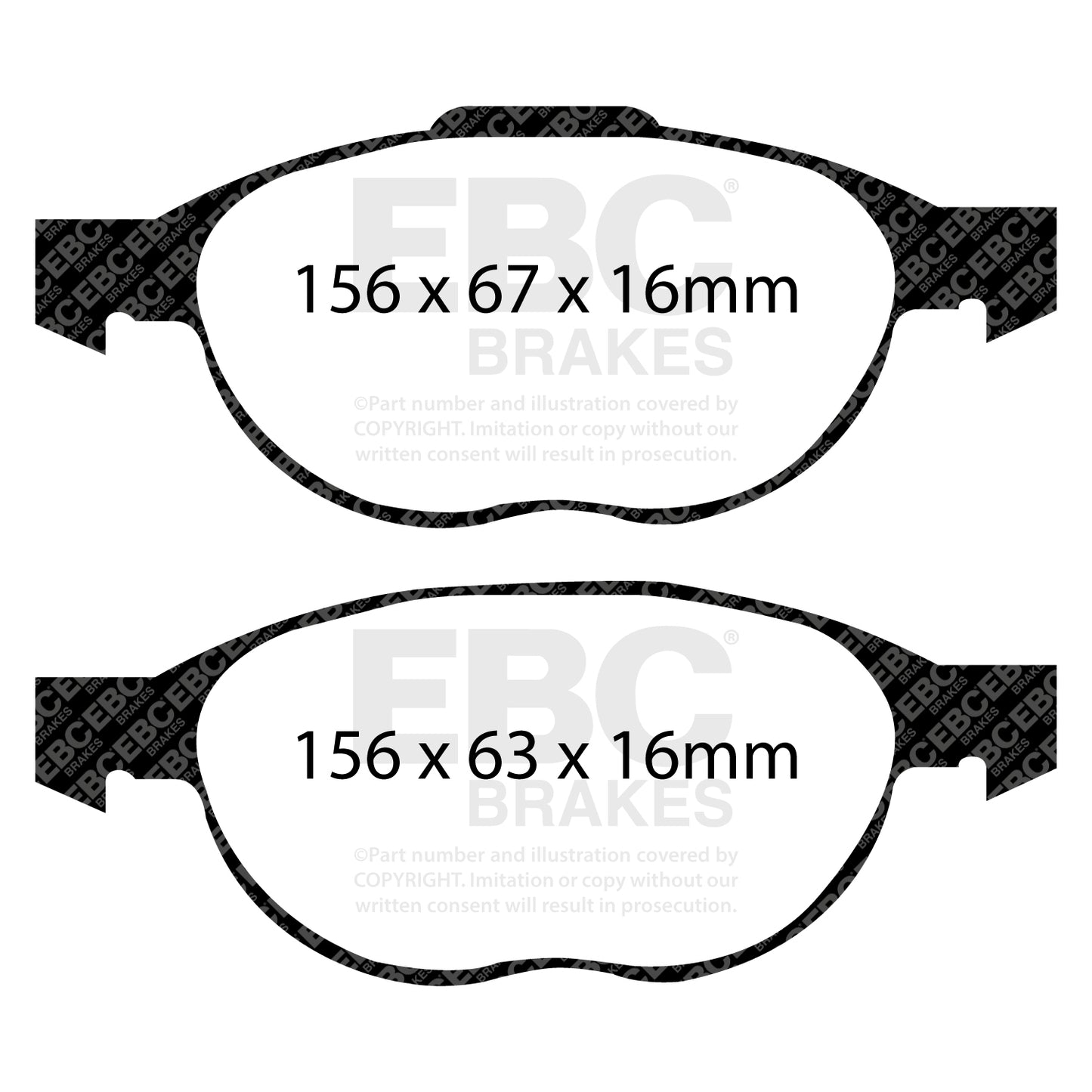 EBC Brakes Greenstuff 6000 Series Truck and SUV Brake Pad Set (DP6992)