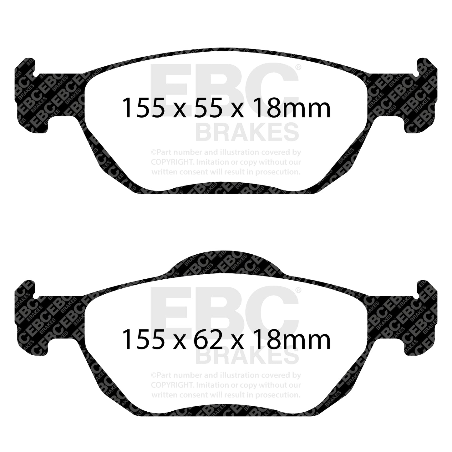 EBC Brakes Greenstuff 6000 Series Truck and SUV Brake Pad Set (DP6992)