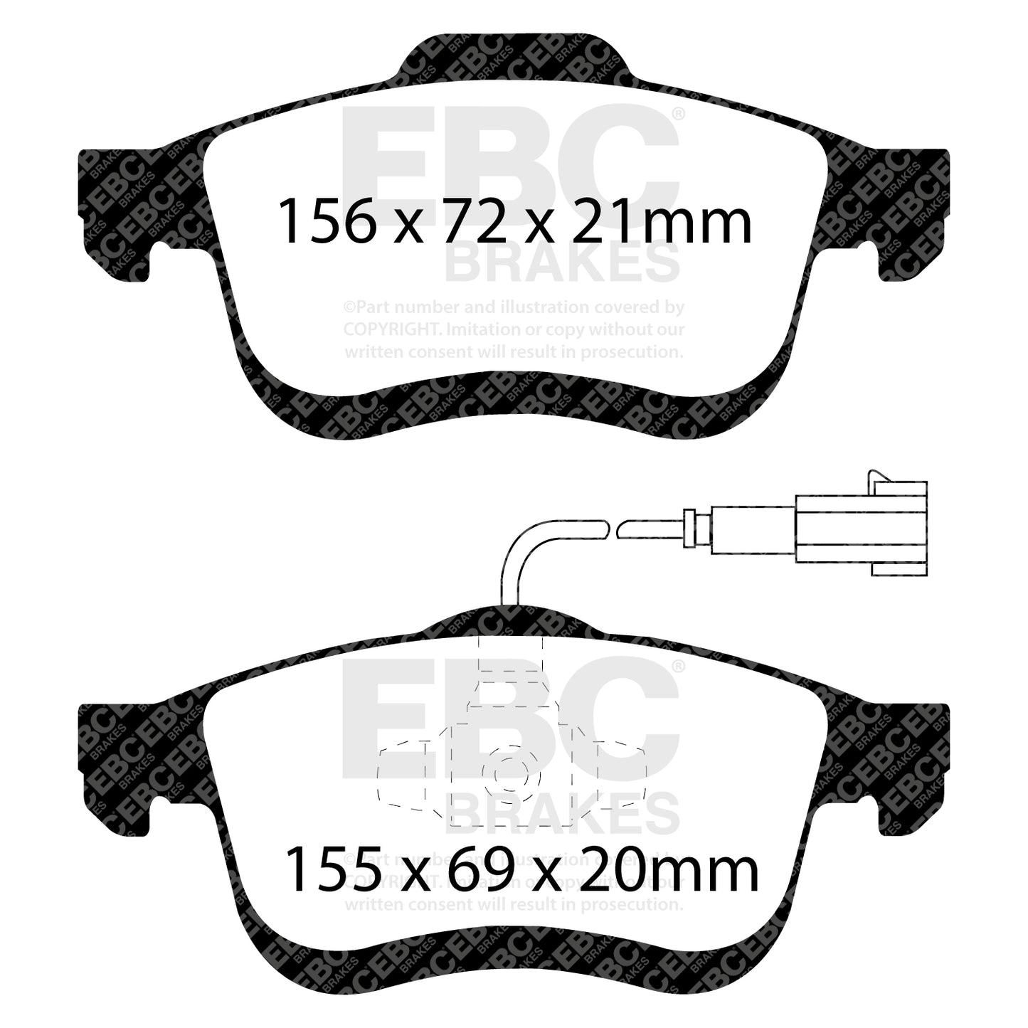 EBC Brakes Greenstuff 6000 Series Truck and SUV Brake Pad Set (DP6992)