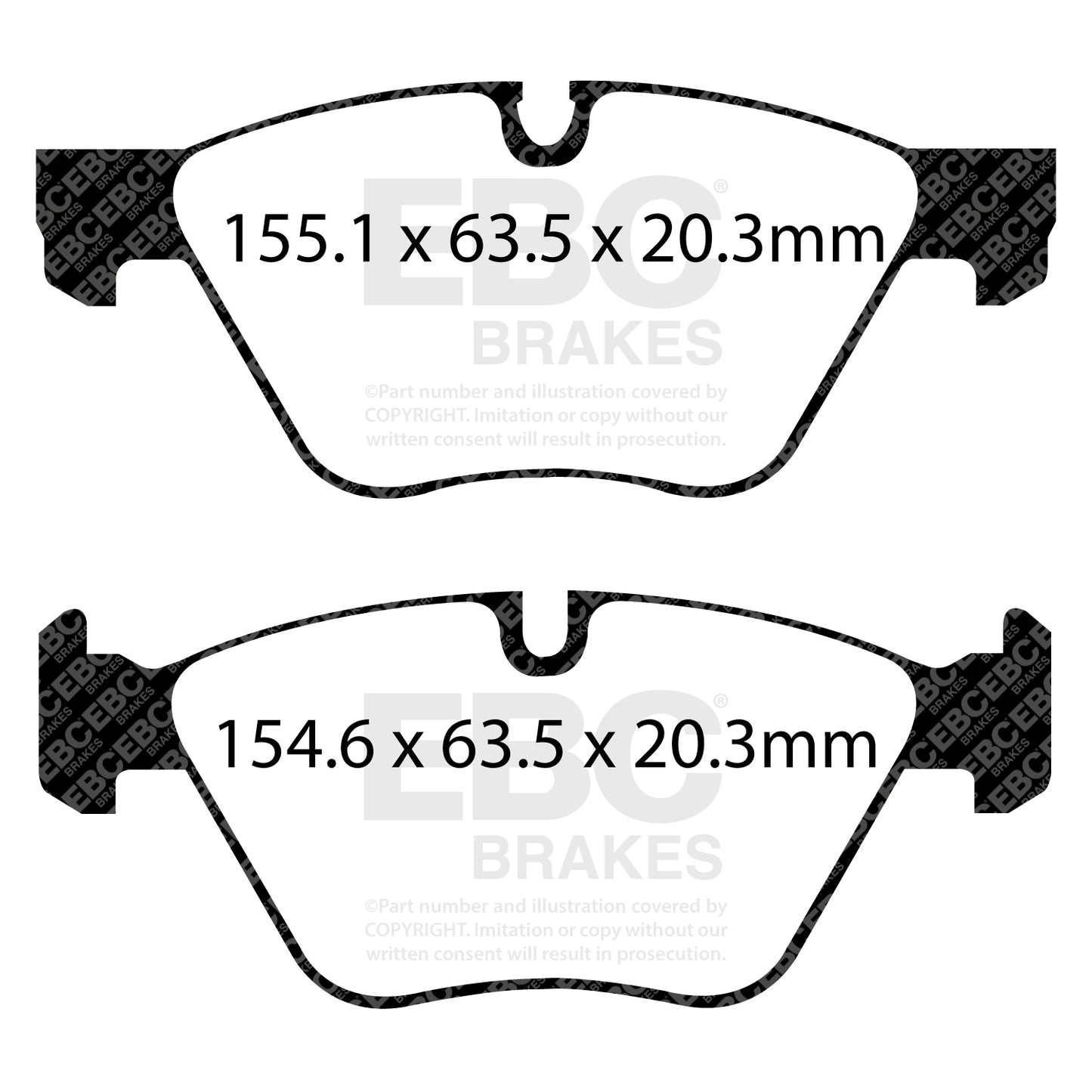 EBC Brakes Greenstuff 6000 Series Truck and SUV Brake Pad Set (DP6992)