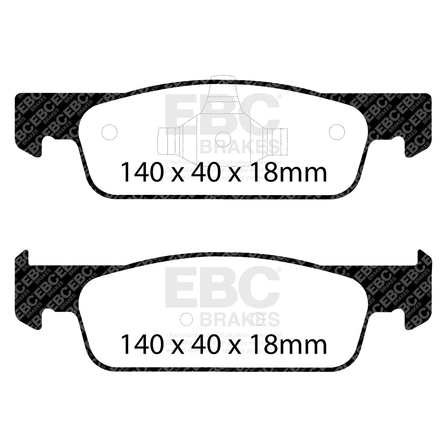 EBC Brakes Greenstuff 6000 Series Truck and SUV Brake Pad Set (DP6992)
