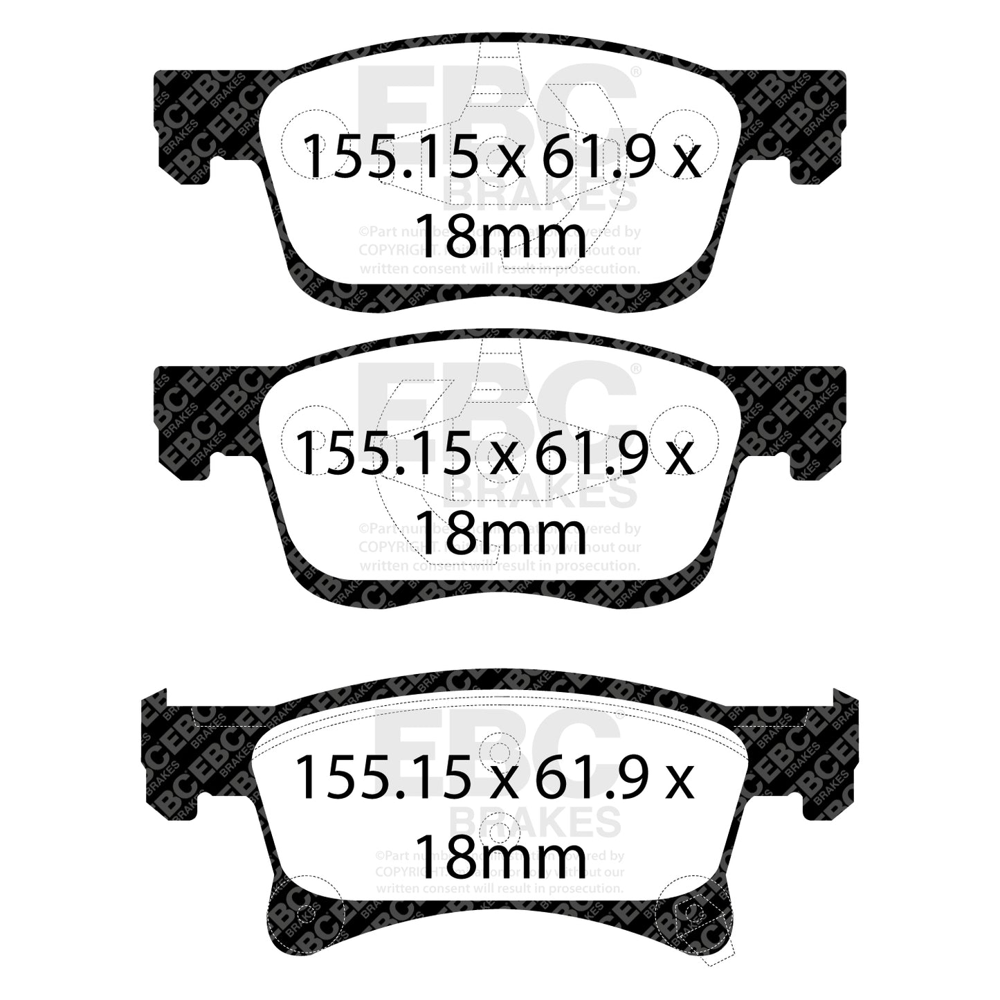 EBC Brakes Greenstuff 6000 Series Truck and SUV Brake Pad Set (DP6992)