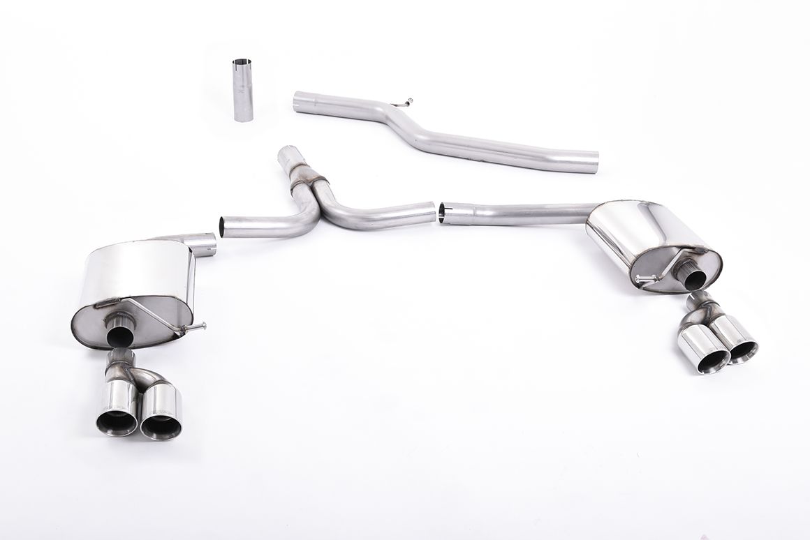 Milltek Sport Cat-back Exhaust - 2008 - 2011 Audi A4 3.0 TDi B8 quattro Saloon and Avant