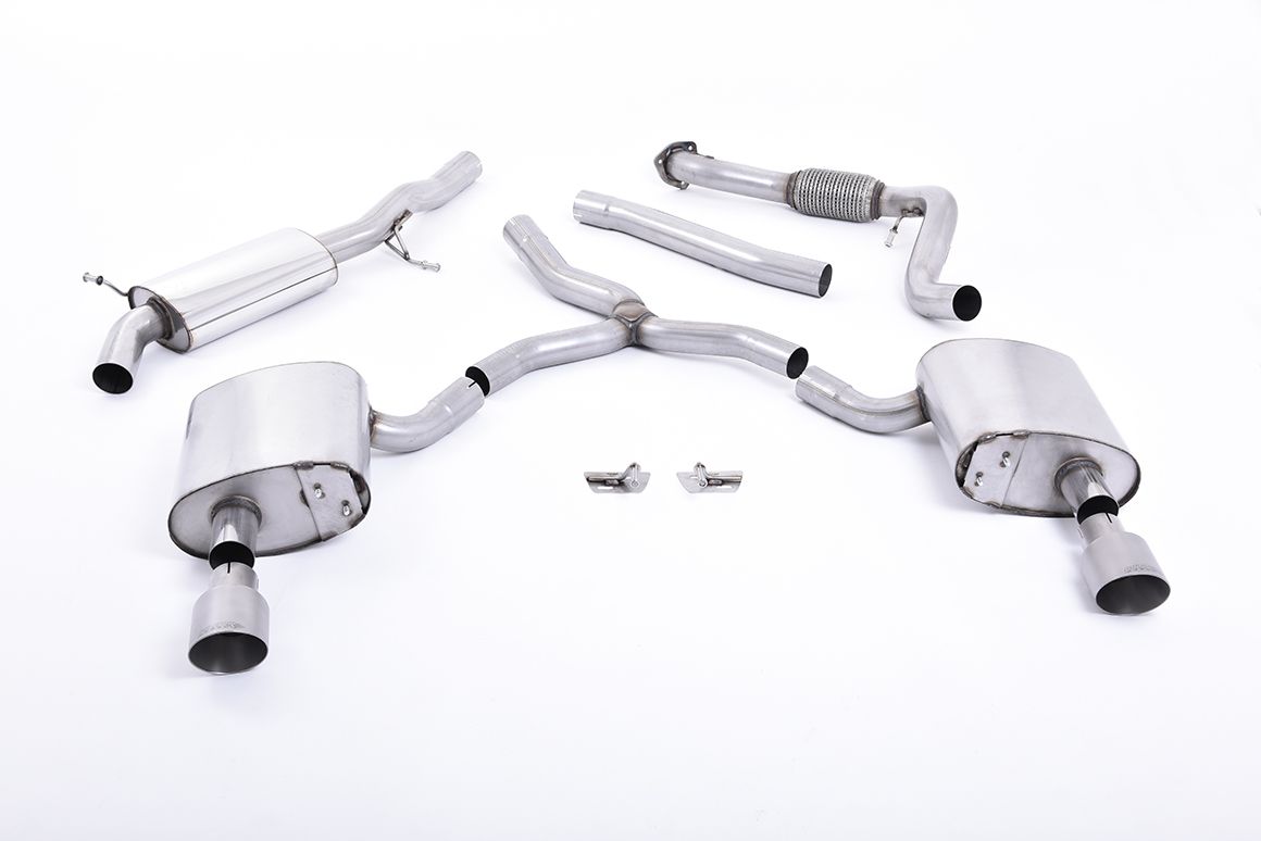 Milltek Sport Cat-back Exhaust - 2016 - 2025 Audi A4 2.0 TFSI B9 Quattro Saloon & Avant (Non OPF/GPF Models inc Mild Hybrid & Without Brace Bars)