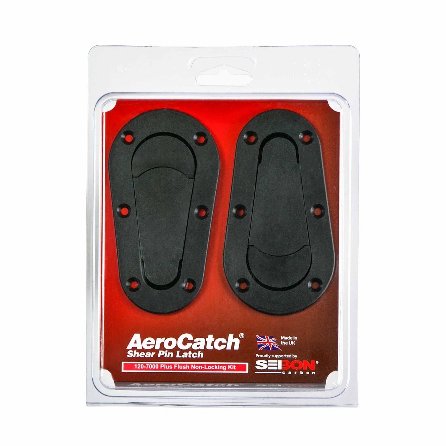 Aerocatch Plus Flush Hood Latch And Pin Kit - Black - No Lock - Seibon Edition