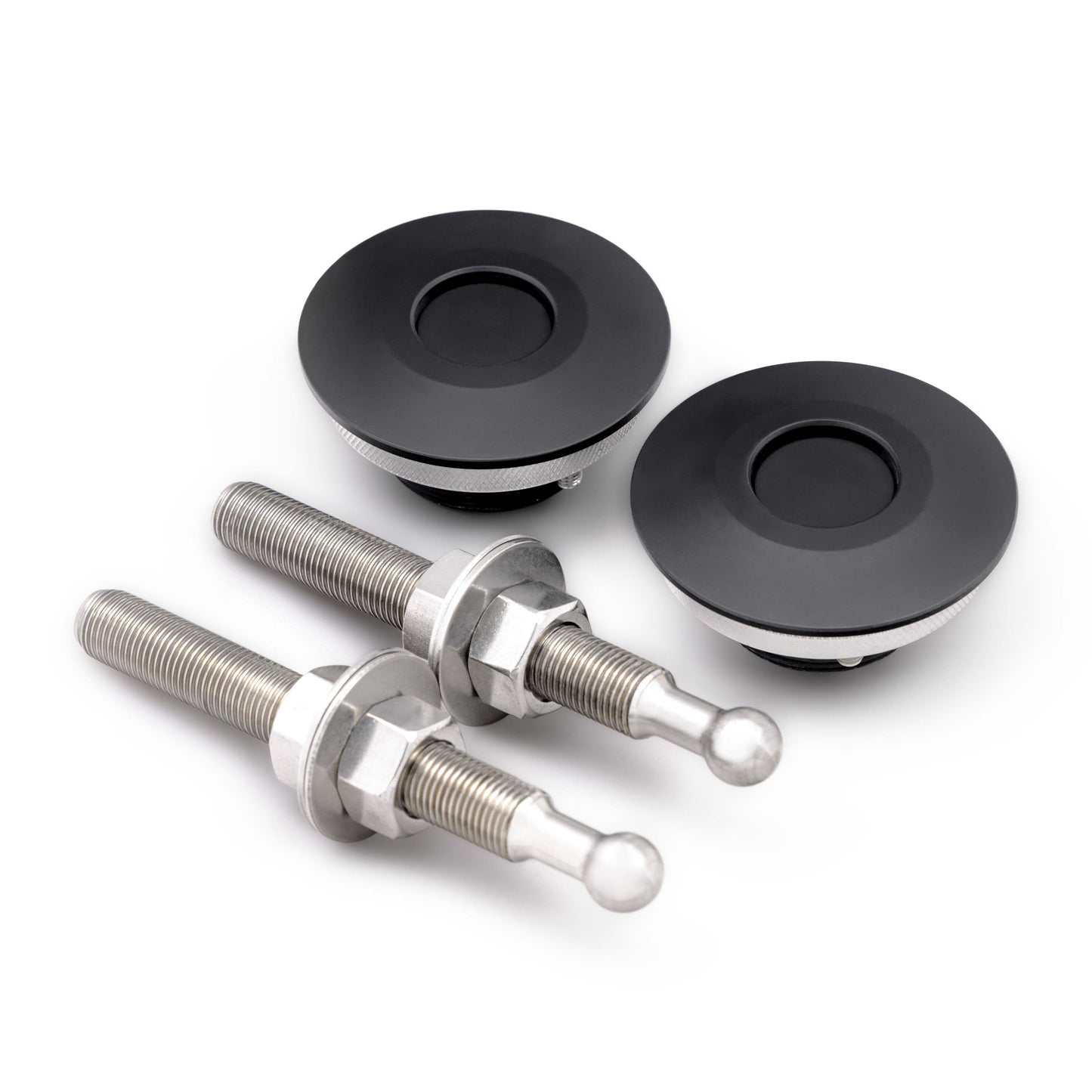 Quik-Latch Ql50 Low Profile Hood Pin Kit - Black (2.50" Dia) - No Lock..