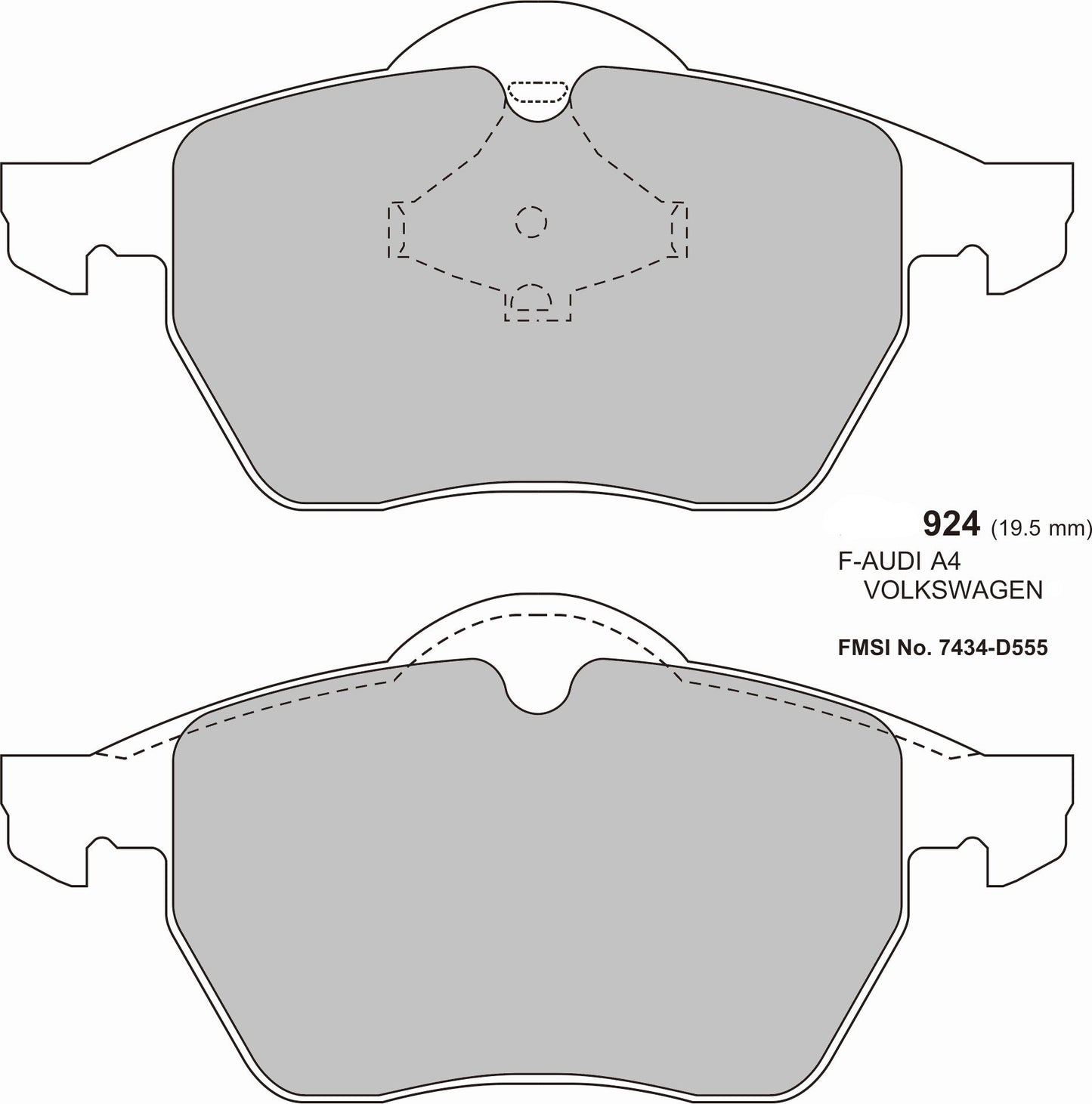 1994 - 1996 AUDI A8 2.8 PBS  Front Brake Pads