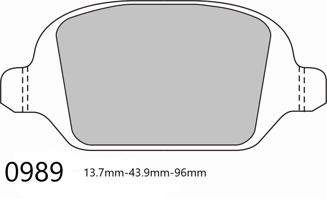 2010 -  FIAT 500 / 595 / 695 (312_) 1.4 (312.AXF1A) PBS  Rear Brake Pads