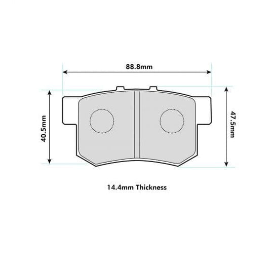 2012 -  HONDA CR-Z (ZF1) 1.5 Hybrid PBS  Rear Brake Pads