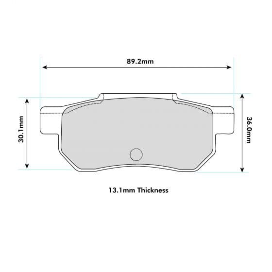 1985 - 1999 HONDA ACCORD III (CA) 2.0 EX (CA5) PBS  Rear Brake Pads
