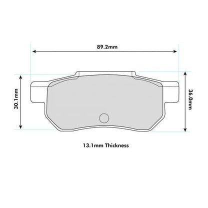 1985 - 1989 HONDA ACCORD III Aerodeck (CA) 2.0 EX (CA5) PBS  Rear Brake Pads