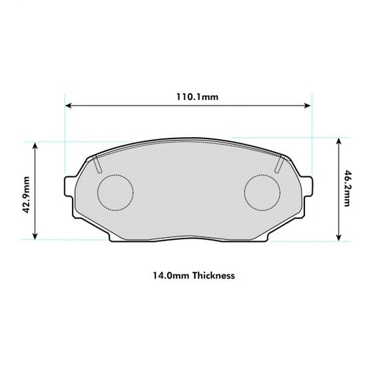 1989 - 1993 MAZDA Miata 1.6 PBS  Front Brake Pads
