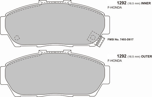 1996 -  HONDA Integra (DC2) JDM  PBS  Front Brake Pads