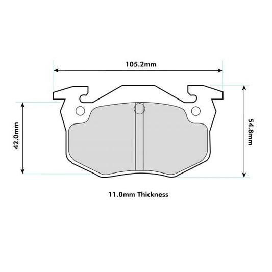 1991 - 1993 PEUGEOT 205 1.9 i CTi, Gentry PBS  Rear Brake Pads
