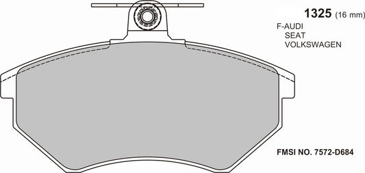 1991 - 1999 SEAT Toledo (I) 1.8 i 16V PBS  Front Brake Pads