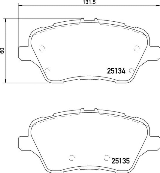 2012 -  FORD B-Max 1.6 TDCi PBS  Front Brake Pads