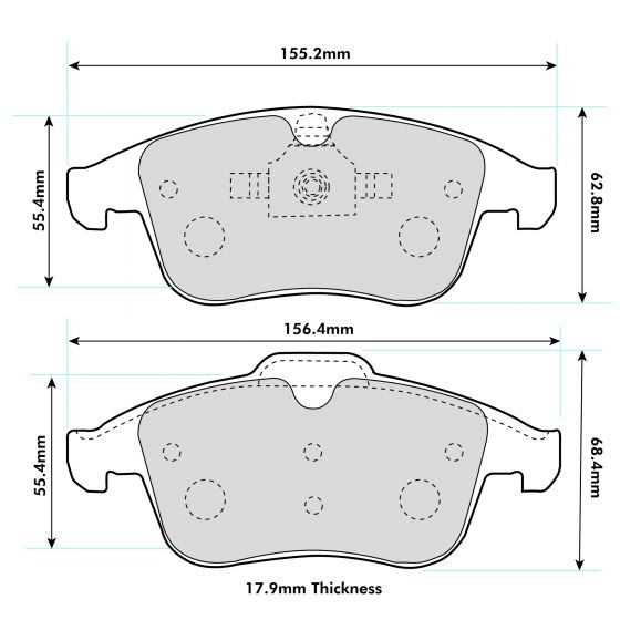 2013 -  RENAULT Clio IV 1.6 RS PBS  Front Brake Pads