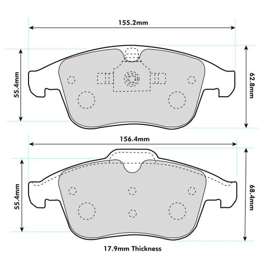 2013 -  RENAULT Clio IV 1.6 RS PBS  Front Brake Pads
