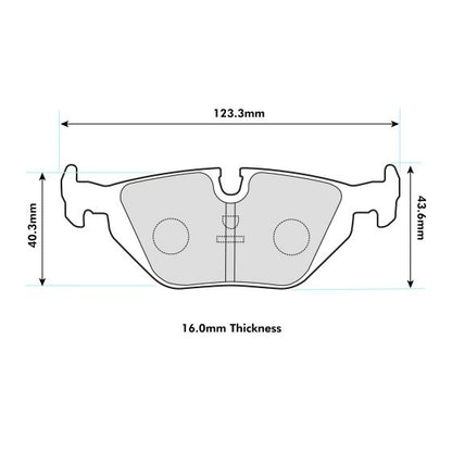 1994 - 1997 JAGUAR Sovereign 6.0 PBS  Rear Brake Pads