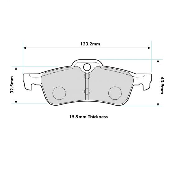2001 - 2008 MINI MINI (R50) 1.6 Cooper PBS  Rear Brake Pads