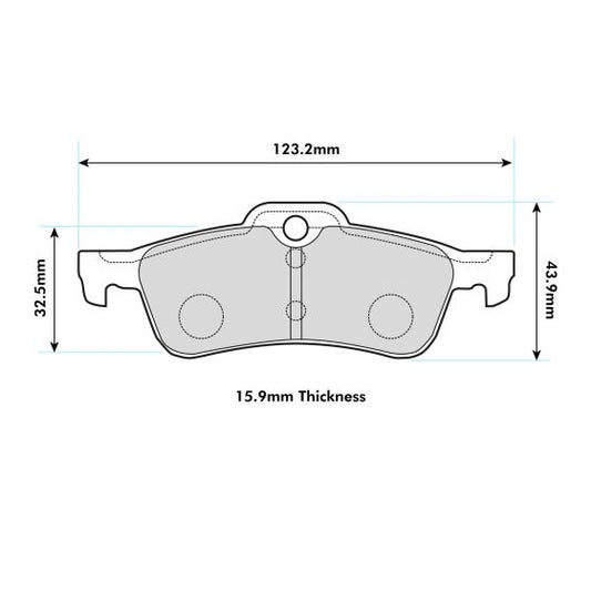 2001 - 2008 MINI MINI (R50) 1.6 Cooper PBS  Rear Brake Pads