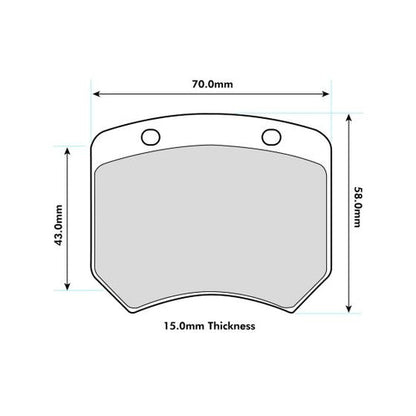 2001 - 2005 SUBARU Impreza II (GD, GG) 2.0 WRX STi PBS  Rear Brake Pads 0820