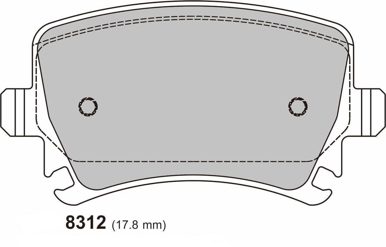 2012 - 2014 AUDI TT Roadster (8J9) 2.5 TFSI Quattro PBS  Rear Brake Pads