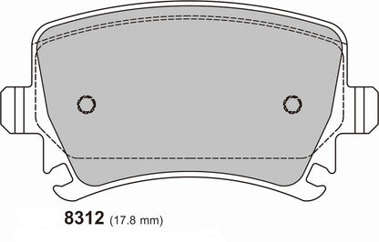 2011 -  VOLKSWAGEN PASSAT (362) 3.6 FSI 4motion PBS  Rear Brake Pads
