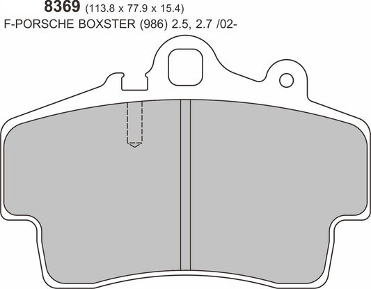1996 - 1999 PORSCHE Boxster (986)  2.5 PBS  Front Brake Pads