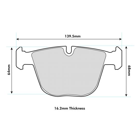 2013 -  BMW X5 (F15,F85) M 50 d PBS  Rear Brake Pads
