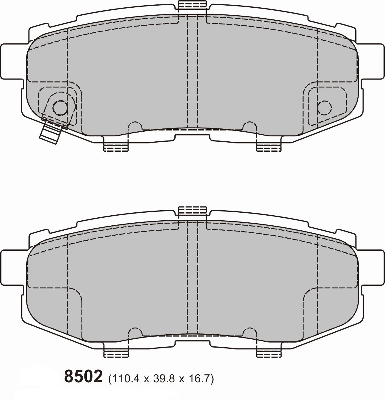 2012 -  TOYOTA FT-86 2.0 L PBS  Rear Brake Pads