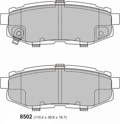 2012 -  TOYOTA FT-86 2.0 L PBS  Rear Brake Pads
