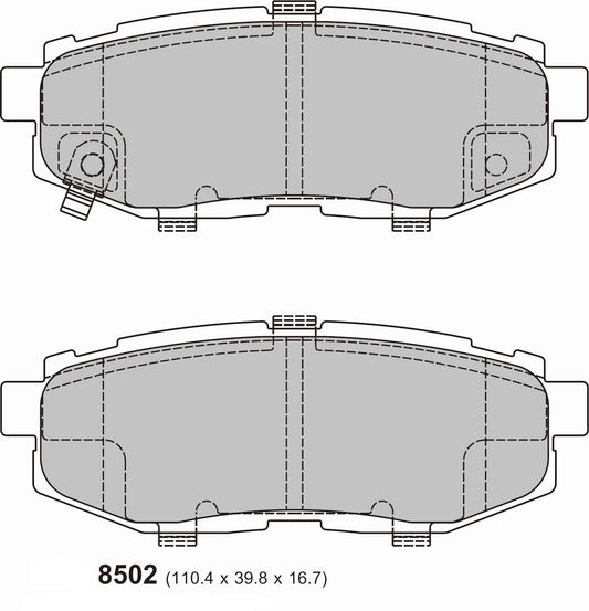 2012 -  TOYOTA FT-86 2.0 L PBS  Rear Brake Pads