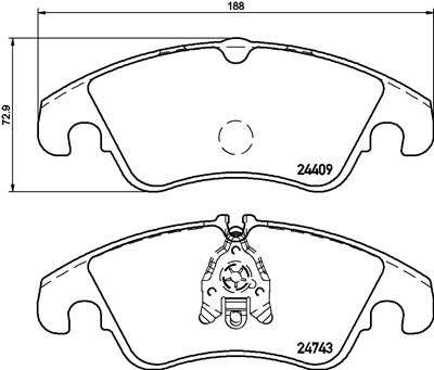 2012 -  AUDI A4 Allroad (8KH) 3.0 TDI Quattro PBS  Front Brake Pads