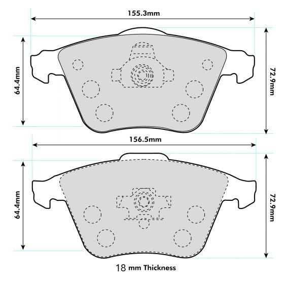 2011 -  SAAB 9-3 Convertible (YS3F) 2.0 t BioPower PBS  Front Brake Pads