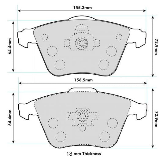 2009 -  MAZDA 3 (BL) 2.3 MPS Turbo PBS  Front Brake Pads
