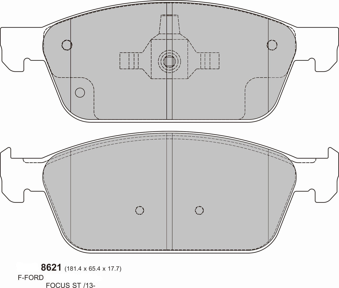 2013 -  FORD Kuga II 1.6 EcoBoost 4x4 PBS  Front Brake Pads