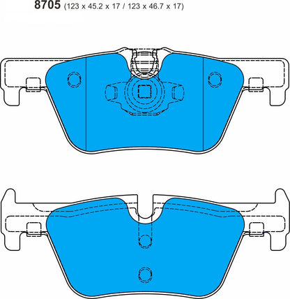 2012 -  BMW 1 (F21) 125 d (Standard Caliper) PBS  Rear Brake Pads