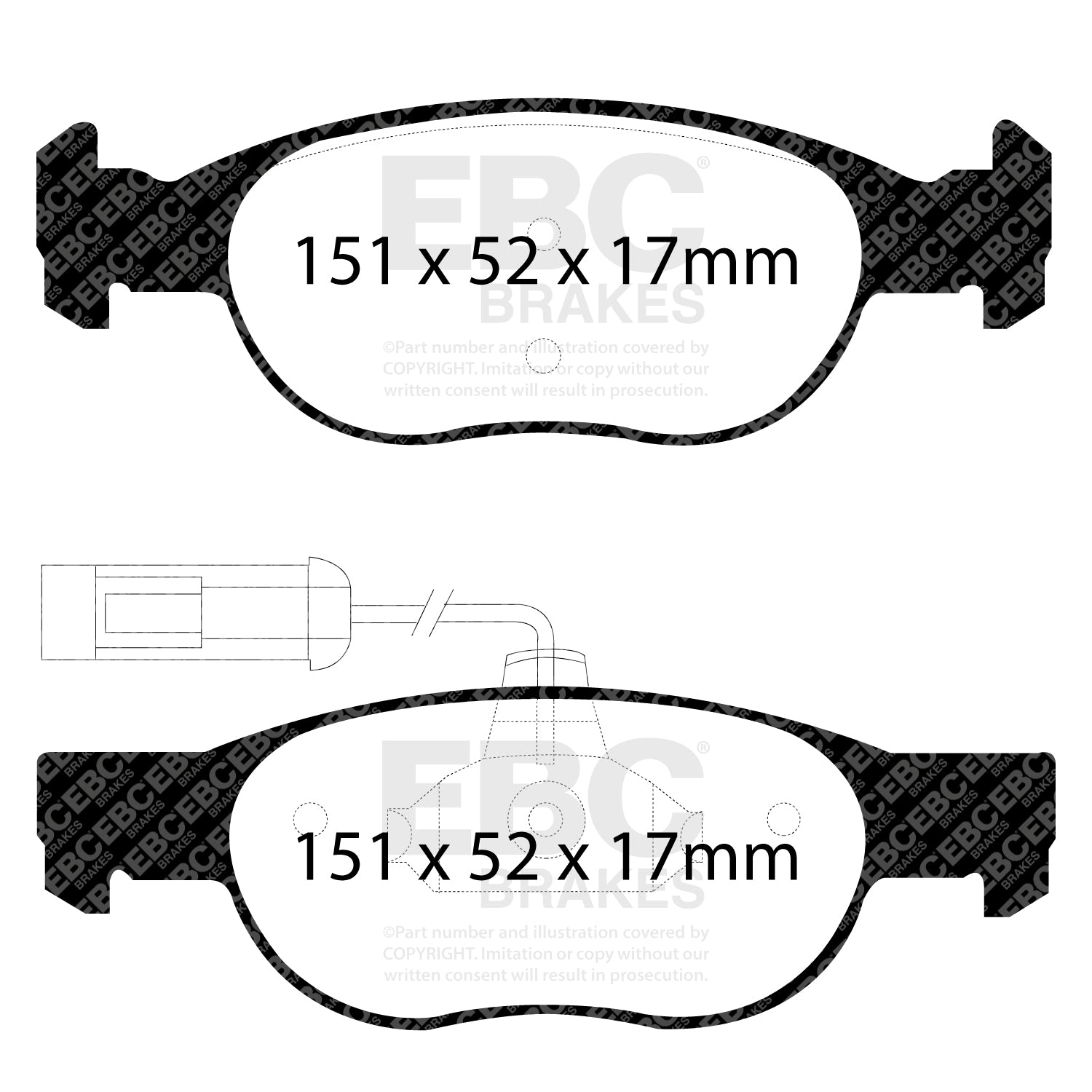 EBC Brakes Greenstuff 6000 Series Truck and SUV Brake Pad Set (DP6992)