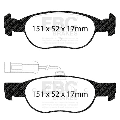 EBC Brakes Greenstuff 6000 Series Truck and SUV Brake Pad Set (DP6992)