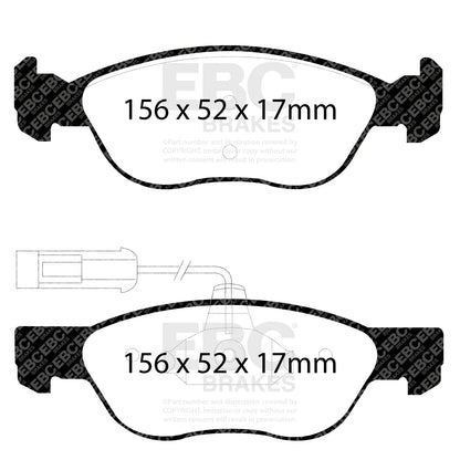 EBC Brakes Greenstuff 6000 Series Truck and SUV Brake Pad Set (DP6992)